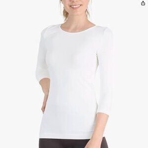 NWOT NIKIBIKI Women Seamless 3/4 Sleeve Crew Neck Top, Made in U.S.A, One Size